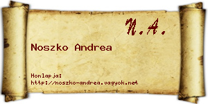 Noszko Andrea névjegykártya